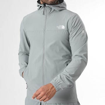 The North Face - Chaqueta con cremallera y capucha Wind A8BP1 Gris