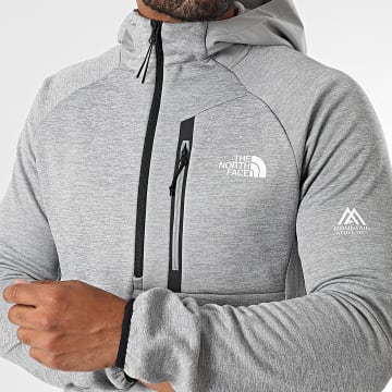 The North Face - Top con cappuccio con zip A8DY8 Grigio erica
