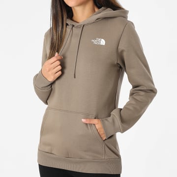 The North Face - Sudadera con capucha simple para mujer Dome A89EY Taupe