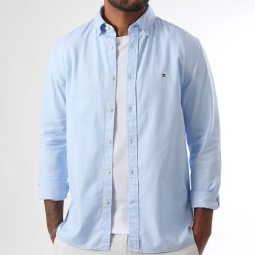 Tommy Hilfiger - Slim Dobby Camisa Manga Larga 7578 Azul Claro
