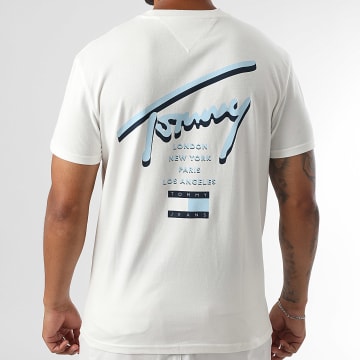 Tommy Jeans - City 1934 Signature Tee Shirt Blanco