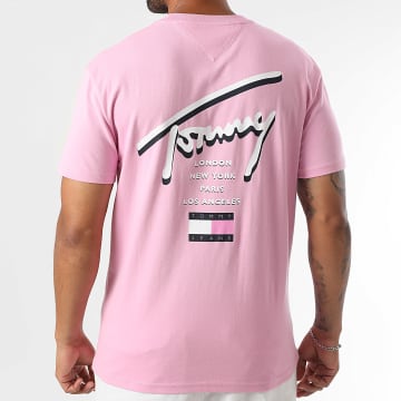 Tommy Jeans - City 1934 Signature Tee Shirt Rosa