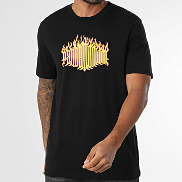 Vald - Camiseta negra oversize Flame