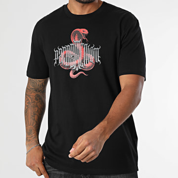 Vald - Camiseta negra oversize de serpiente