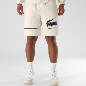 Lacoste - Short Jogging Big Logo Crocodile Beige