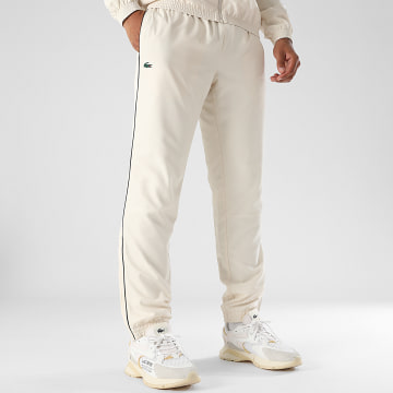 Lacoste - Pantalon Jogging Logo Crocodile Beige