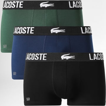 Lacoste - Set van 3 zwart groen blauw marine krokodil geborduurde logoboxers