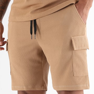 LBO - Short Cargo Texturé Waffle 2169 Camel