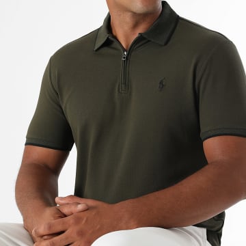 Polo Ralph Lauren - Polo Manga Slim Original Player Caqui Verde