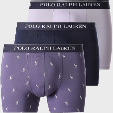 Polo Ralph Lauren - 3er-Pack Boxershorts Marineblau Flieder Violett