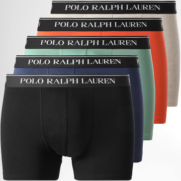 Polo Ralph Lauren - 5er-Pack Boxershorts Schwarz Marineblau Beige Meliert Grün Orange