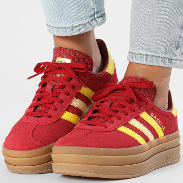 Adidas Originals - Baskets Femme Gazelle Bold J JR5953 Team Victory Red Yellow Gold Metallic