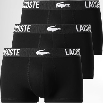 Lacoste - Set di 3 boxer classici neri