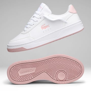 Lacoste - Court Pro 225 Blanco Rosa Claro Zapatillas Mujer