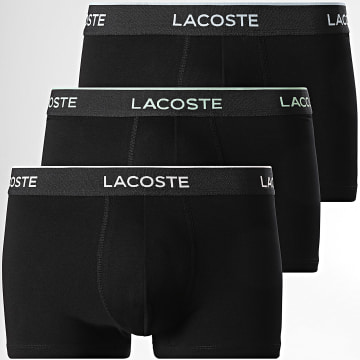 Lacoste - Lot De 3 Boxers Classic Noir Rose Clair Vert Clair Bleu Clair
