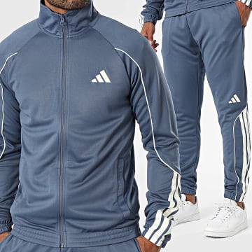 Adidas Sportswear - Tuta 3 Stripes Stadium JX5529 Blu Grigio