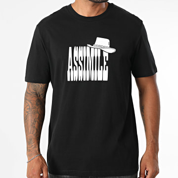 Niro - Tee Shirt oversize Large Assimile Nero Bianco