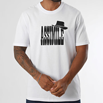 Niro - Tee Shirt oversize Large Assimile Bianco Nero