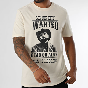 Niro - Maglietta oversize Big Nir City Beige Nero