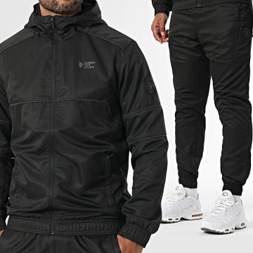 Comme Des Loups - Diamond trainingspak kobalt zwart reflecterend