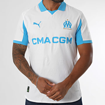 Puma - OM Home Authentic Jersey 779800 Blanco Azul Claro
