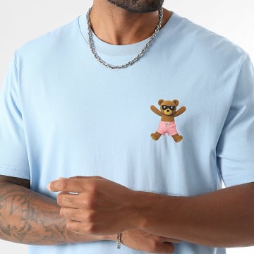 Teddy Yacht Club - Camiseta King Of Swim Oversize Pequeña Azul Claro