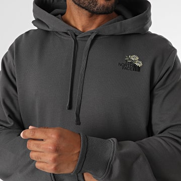 The North Face - Sweat Capuche Flower Dome Relaxed A8EGZ Gris Anthracite