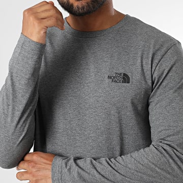 The North Face - T-Shirt Langarm Simple Dome A87QN Grau meliert