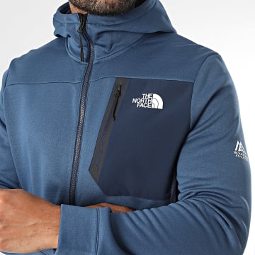 The North Face - Fleece A893Q Kapuzen-Reißverschluss-Sweatshirt Marineblau