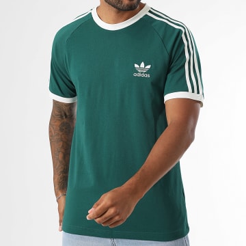 Adidas Originals - Tee Shirt 3 Stripes KA0471 Vert Bouteille Beige