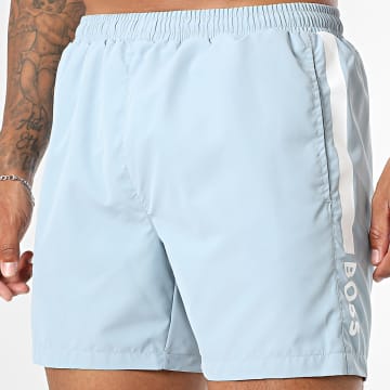 BOSS - Badeshorts mit Streifen Dolphin 50508963 Hellblau