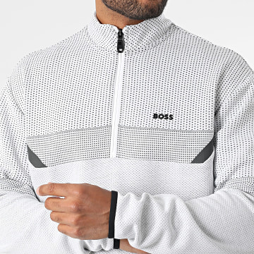 BOSS - Sweat Col Montant Zippé QZ 50543144 Blanc