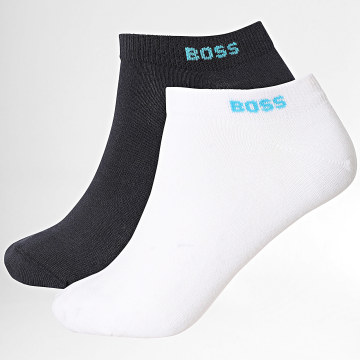BOSS - Lot De 2 Paires De Chaussettes 50467730 Blanc Bleu Marine