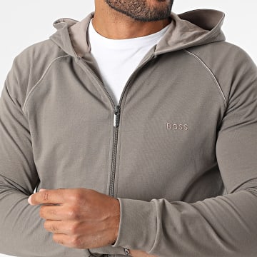 BOSS - Sweat Zippé Capuche Mix And Match 50515313 Marron