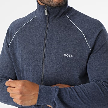BOSS - Sweat Zippé Mix And Match 50515307 Bleu Marine Chiné