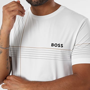 BOSS - Tee Shirt Slim Check Toc 50543330 Beige Clair