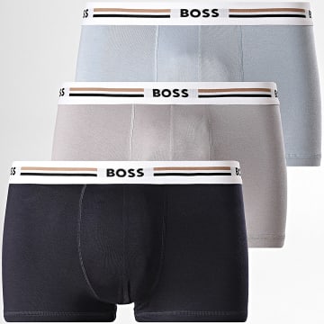 BOSS - 3er-Pack Boxershorts 50492200 Marineblau Hellblau Grau