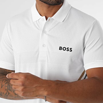BOSS - Polo Manga Slim Paule 50543349 Blanco