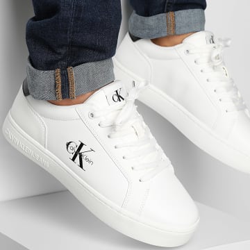 Calvin Klein - Baskets Classic Cupsole Mono Leather 1369 Bright White Black