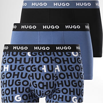 HUGO - Lot De 3 Boxers 50532550 Noir Bleu Clair