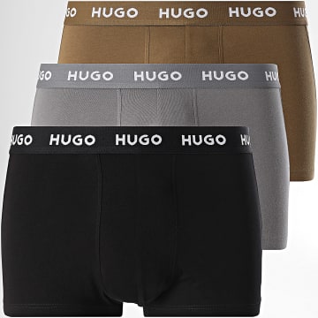 HUGO - Lot De 3 Boxers 50532611 Noir Gris Vert Kaki