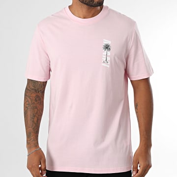 Luxury Lovers - Tee Shirt Oversize Large Pecho Miami Palm Rose Blanco