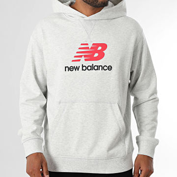 New Balance - Logo Kapuzenpullover MT51512 Grau meliert