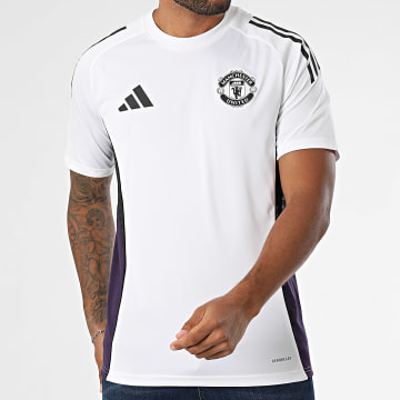 Adidas Sportswear - Maillot De Foot A Bandes Slim Manchester United Jersey JP3113 Blanc Violet