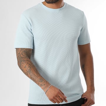 LBO - Crew-neck T-shirt Waffle 3911 Light Blue