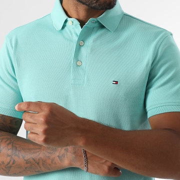 Tommy Hilfiger - Polo Slim Manga Corta 1985 7771 Turquesa