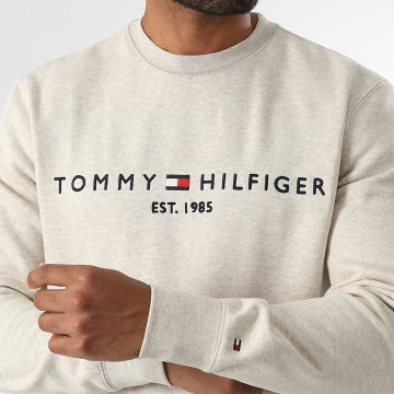 Tommy Hilfiger - Tommy Logo Sudadera cuello redondo 1596 Beige Chiné