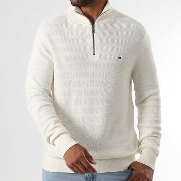 Tommy Hilfiger - Jersey de rayas con cremallera 9536 Beige