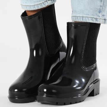 Tommy Hilfiger - Botas Chelsea Mujer Flag Hardware Rainboot 8966 Negro