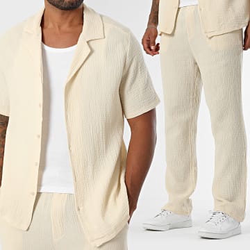 Uniplay - Camisa de manga corta y pantalón efecto lino 167 Beige